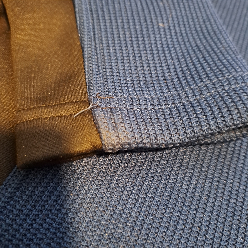 Spyder Men's Blue Black Polyester 1/4 Zip Pullover Mock Neck Sweater Size Medium - Picture 10 of 11